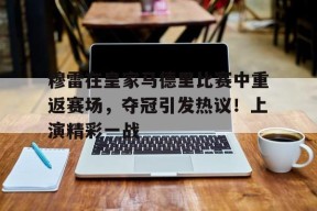 关于穆雷在皇家马德里比赛中重返赛场，夺冠引发热议！上演精彩一战的信息-开云平台